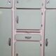 Buffet cupboard vintage year 60 in formica green celadon