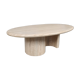 Oval travertine coffee table, 80s