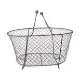 Metal folding basket