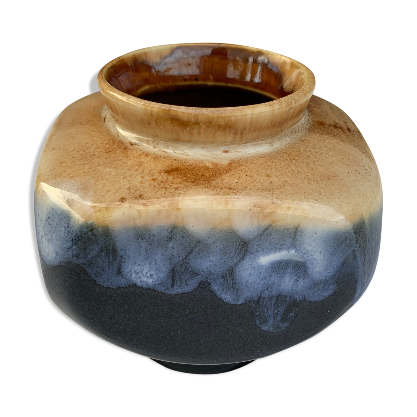 Glazed terracotta vase