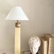 Alabaster lamp, 2M braided fabric cable, cotton shade