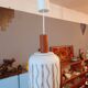 Opaline ceiling light from the 1960s.