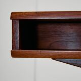 1950s Danish Teak Coffee Table with Drawers and Pull-Out Tray