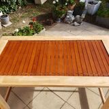 Rectangular exotic wood dining table