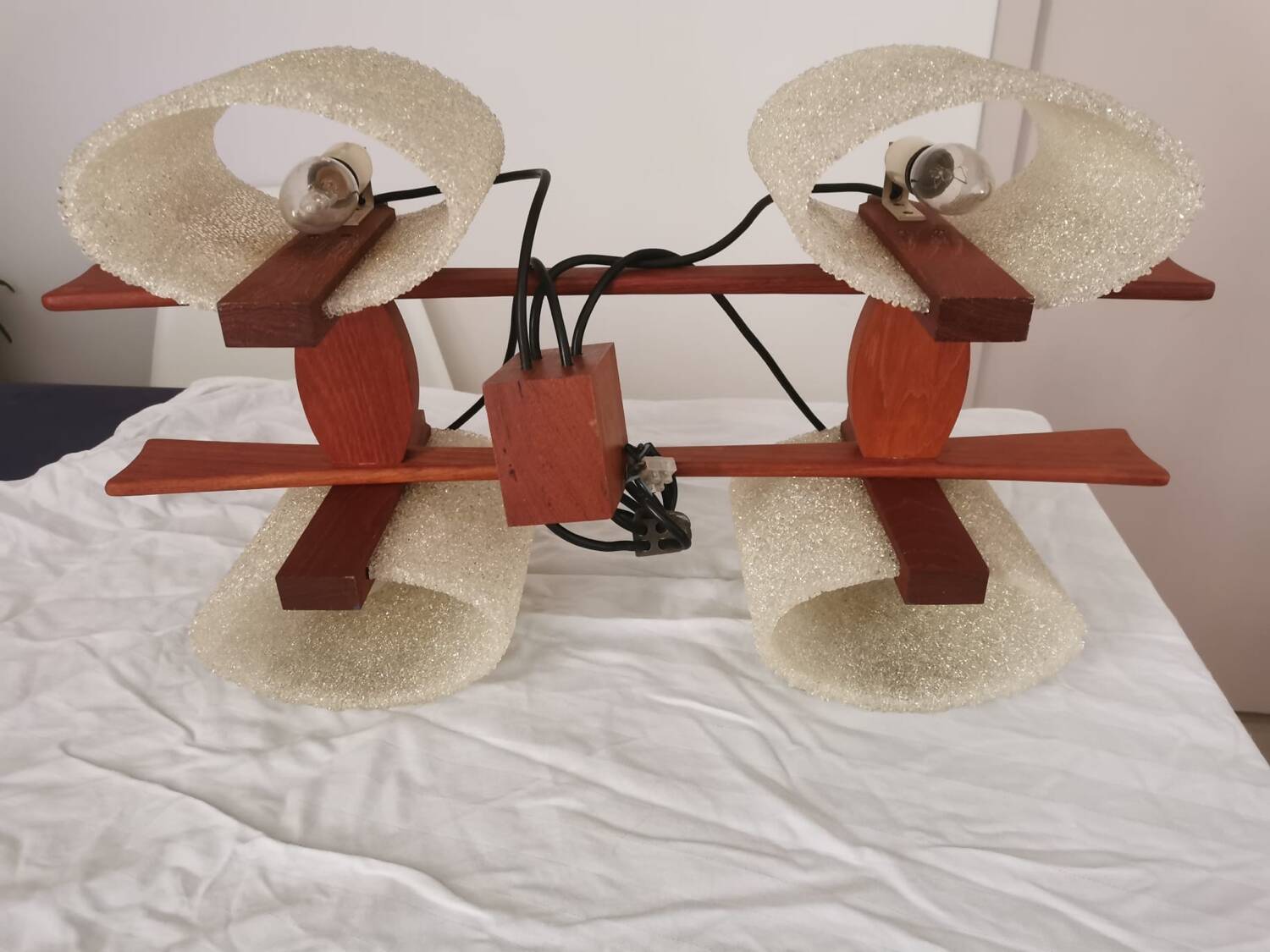 Pair of vintage Scandinavian pendant lights