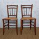 pair of caned bistro chairs from the 1930s