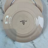 Set of four flat plates Sarreguemines Vosges