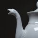 "Eagle" teapot, very fine white porcelain from Limoges by Raynaud, 1970s
