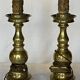 Old gilded bronze candle holder lamp bases