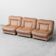 Ensemble de 3 poltrone modulari en tessuto beige anni '70 vintage modernariato