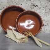 Dish 2/4 people in glazed terracotta