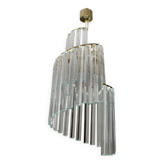 Pia Guidetti Crippa Mid-Century Modern Italian Murano Chandelier for Lumi