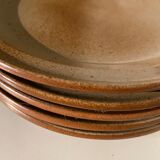 Set de 6 assiettes en grès vintage