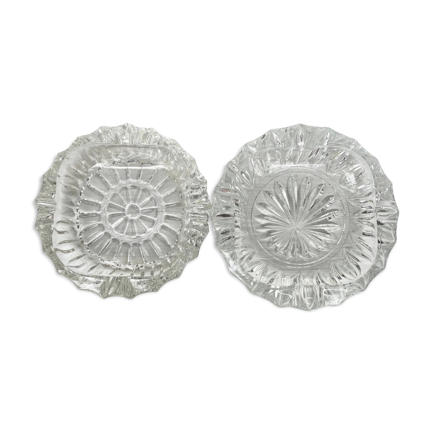 Vintage glass ashtrays