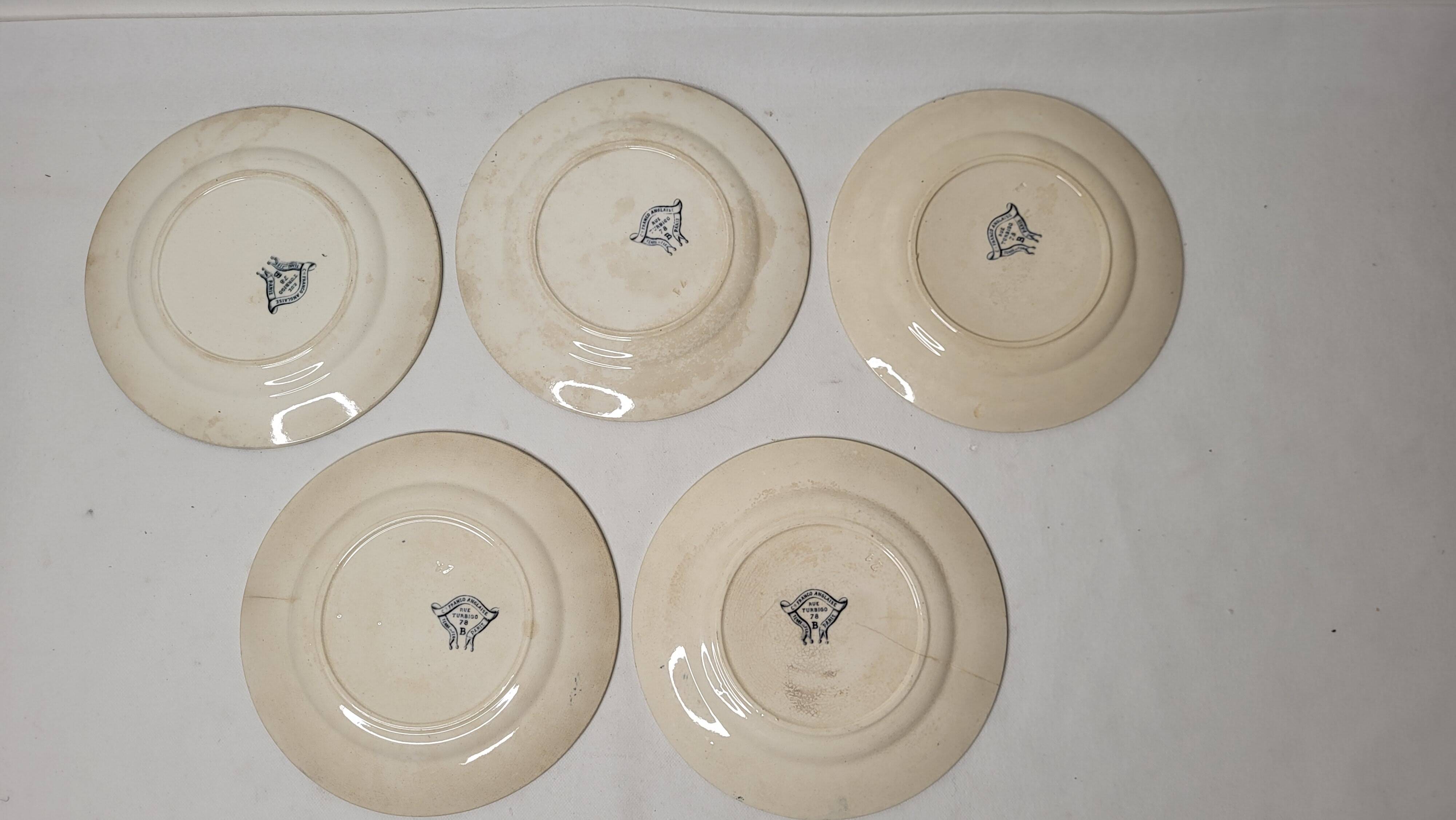 5 flat plates Terre de fer