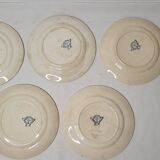 5 flat plates Terre de fer