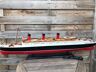 Modèle réduit de navire, RMS Queen Mary paquebot 100cm très grand avec lumiere - Acajou, Bois - 2018