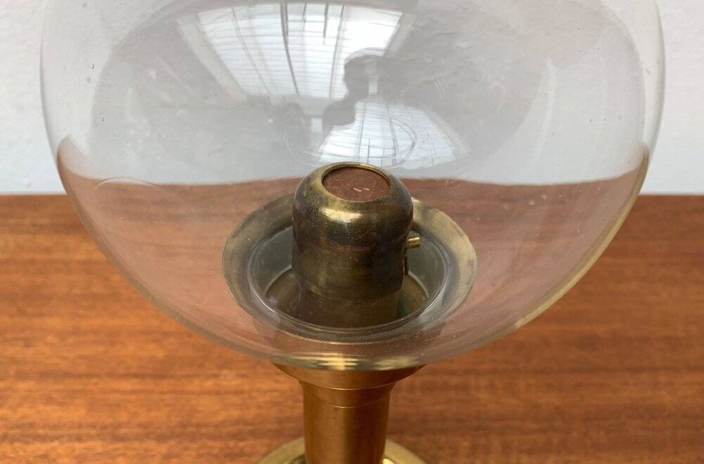 Brass and glass candle holder by Harald Buchrucker, mid-century, 1960s.