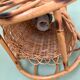 Suspension rotin vintage