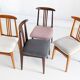 Beech chair with light boucle fabric, design by M. Zielinski, Europe, 1960s