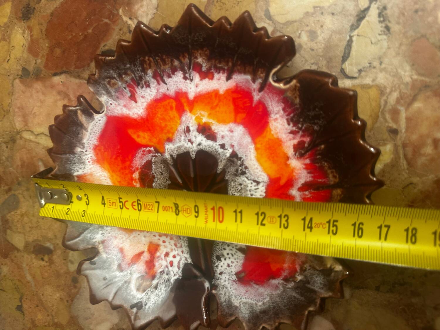 Leaf-shaped ceramic catchall from the 1960s.