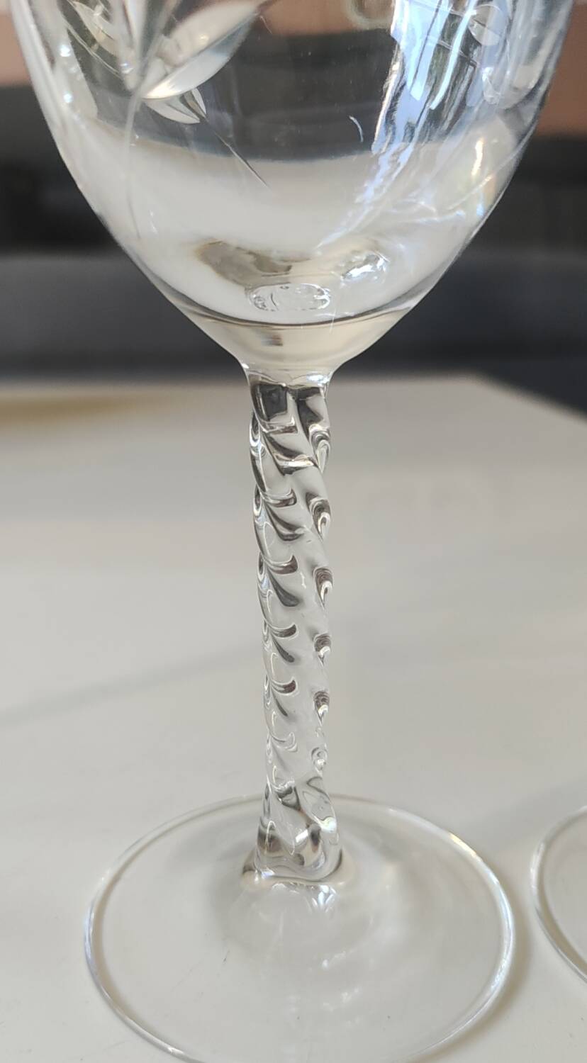 Lot of 5 x Small White Wine/Port Glasses Fleury Epi. Arques Crystal 12cl