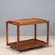Desserte de cuisine vintage en teck à double plateau, design Italie, années 1960