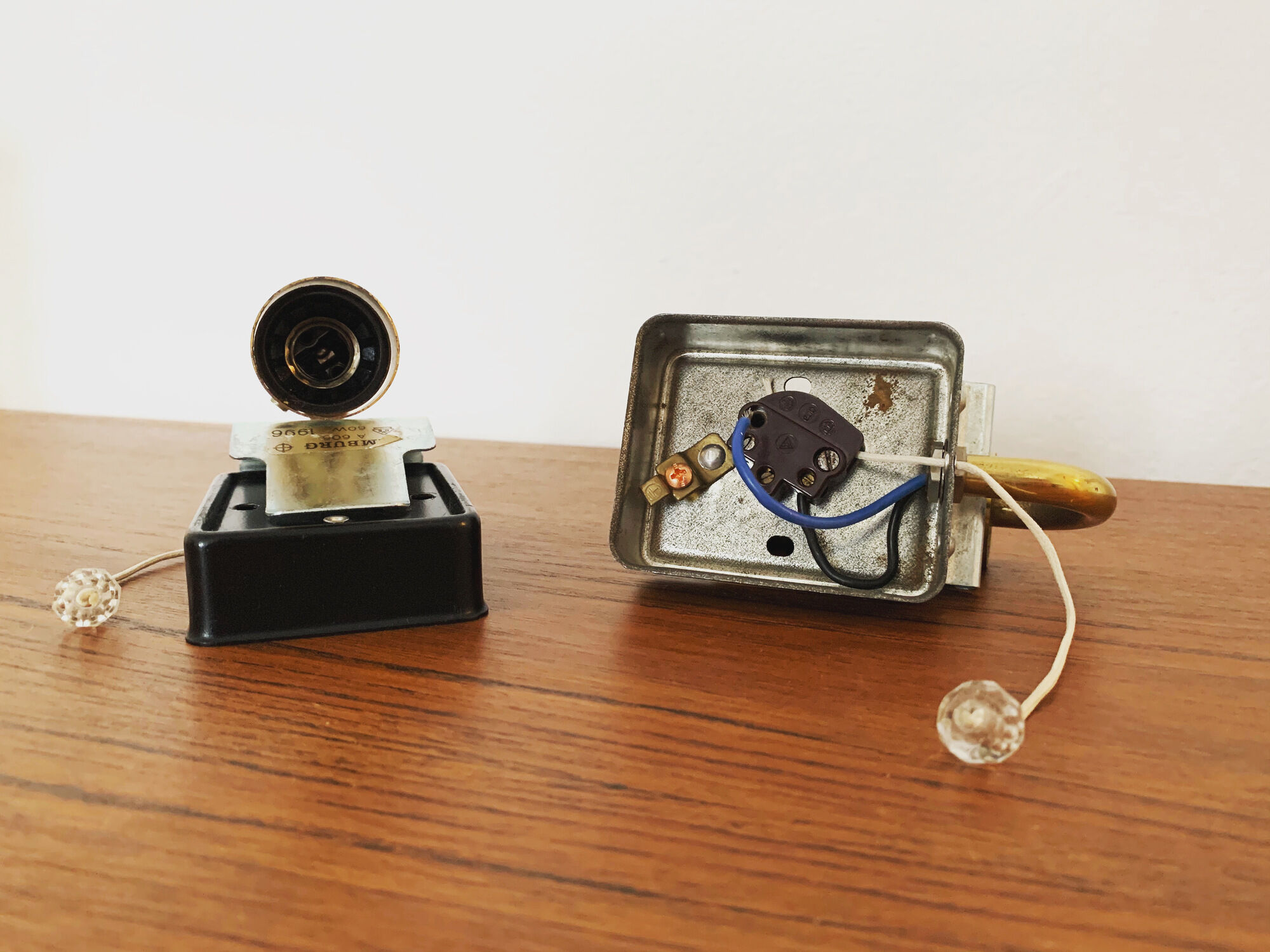 Set of 2 mid-century modern bubble wall lamps by Helena Tynell for Limburg