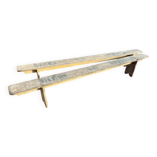 2 bancs de brasserie