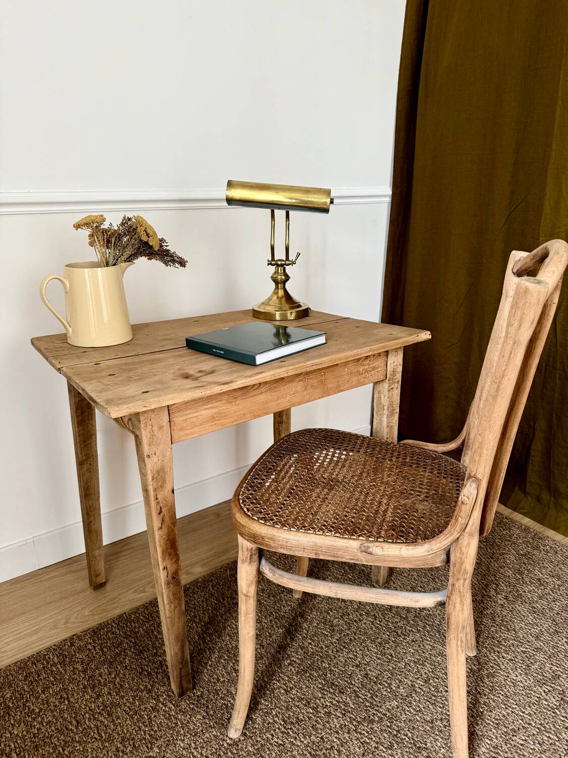 Renovated wooden side table or small desk