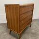 Commode pieds compas années 50 bois blond