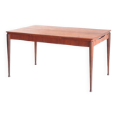 Table en teck de style scandinave avec deux rallonges. Vintage. France, années 60