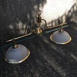 Great hanging double glass, iron and brass.