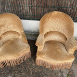 Piary of vintage toad armchairs