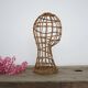 Vintage rattan hat rack