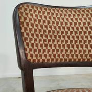 Lot de 4 chaises Thonet art déco 1930, tissu et noyer