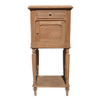 Natural wood bedside table