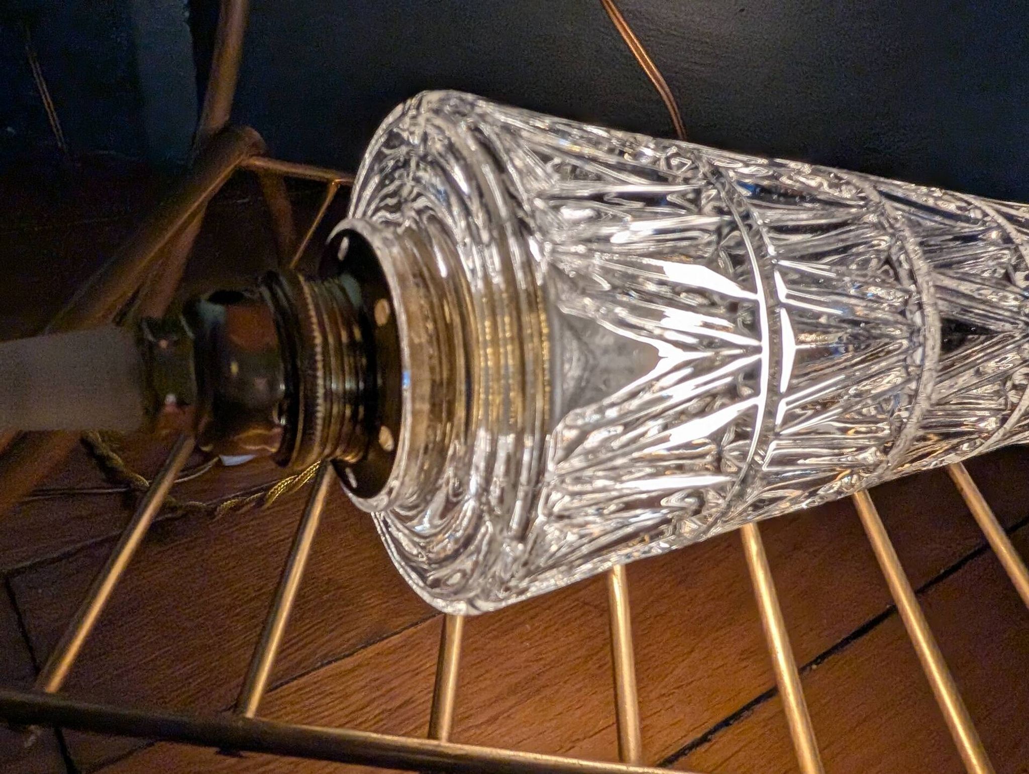 Moulded glass lampshade from the 1960s-1970s.