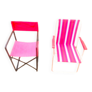 Paire de fauteuil pliant