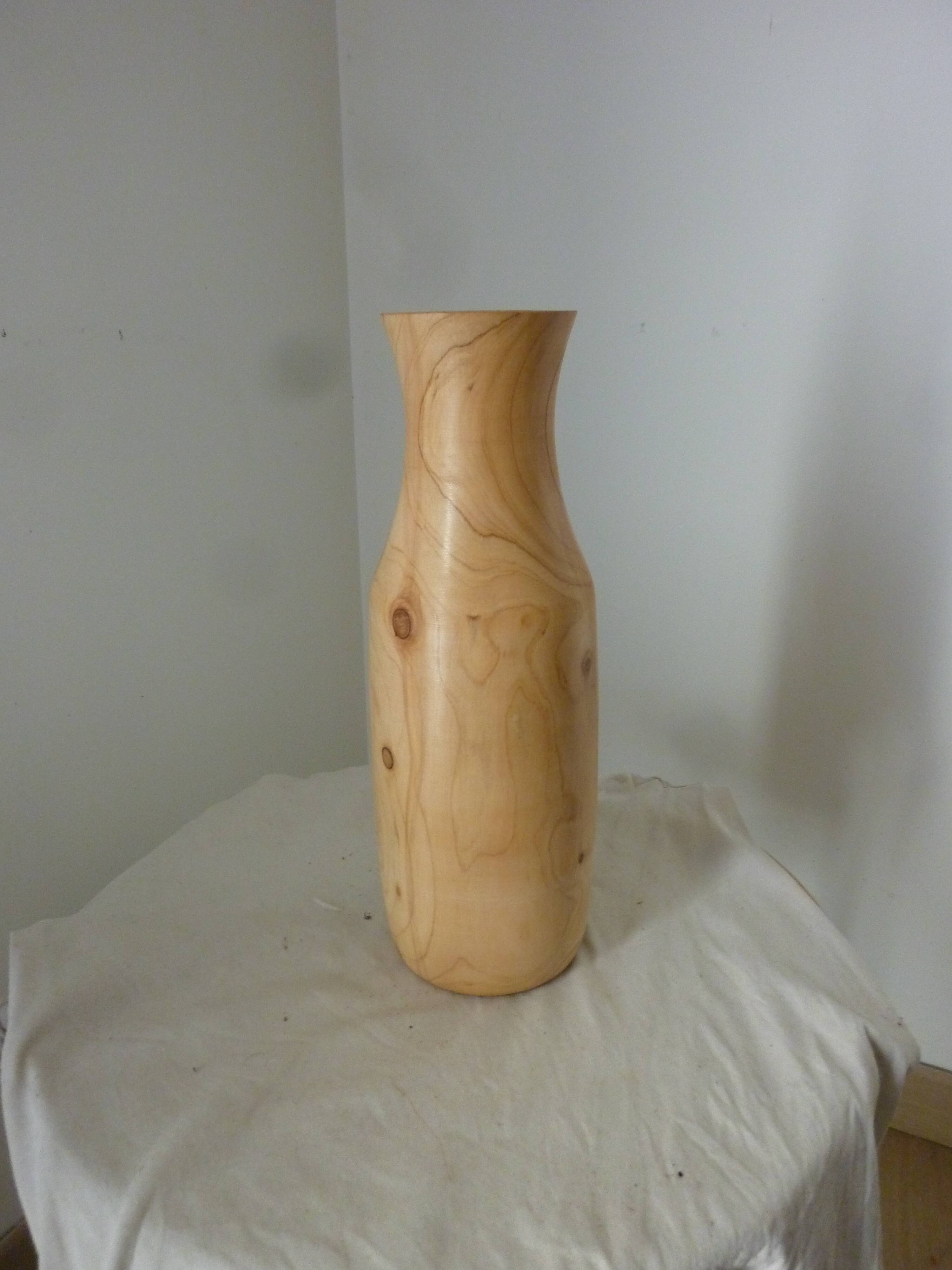 wooden vase