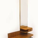Coiffeuse Bauhaus restaurée en acier tubulaire chromé, 1940s