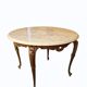 Table basse en bronze de style Louis XV avec plateau en marbre, XXe siècle