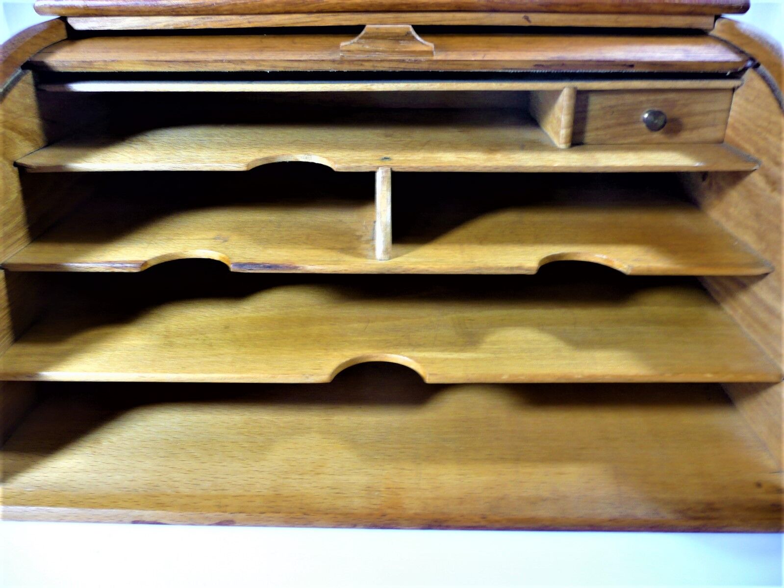 Wooden curtain desk binder