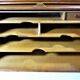Wooden curtain desk binder