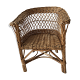 Child armchair vintage rattan