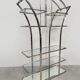Vintage Italian design chrome & glass display cabinet room divider 1970