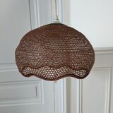 Vintage wicker pendant lamp