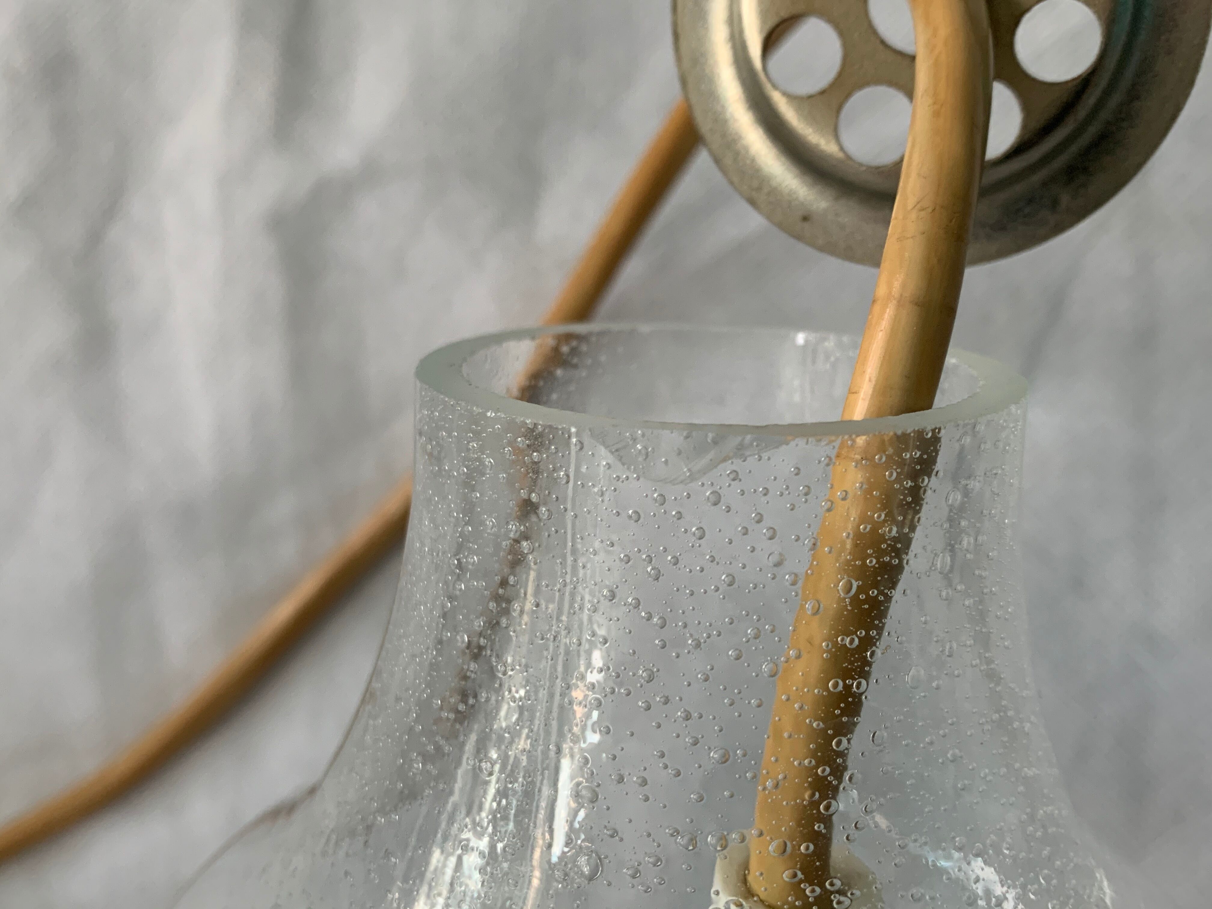 3 suspensions Raak Carthago aluminium and glass 1970