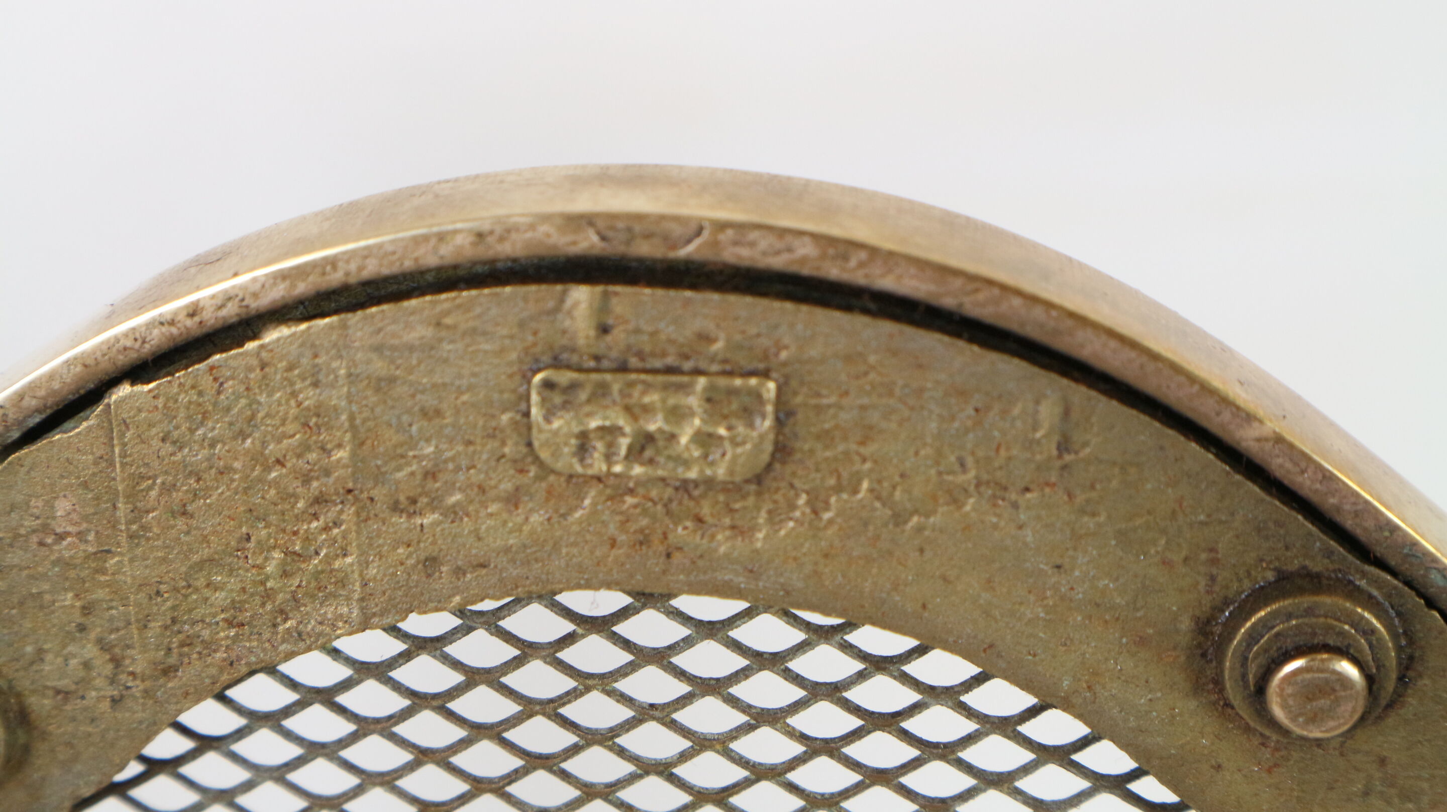 Firewall with three brass components with handles, made in Italy