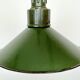 Industrial green enamel military pendant lamp with cast aluminium top, 1960s
